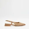 Beżowe buty slingback