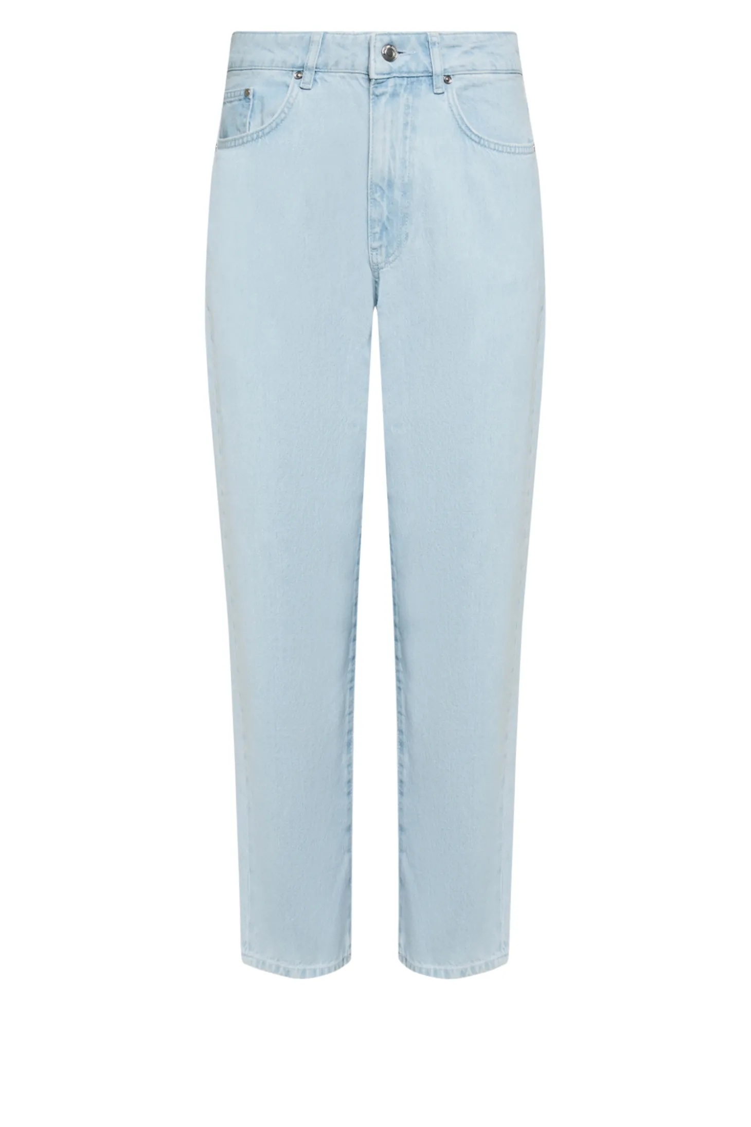 Niebieskie jeansy barrel