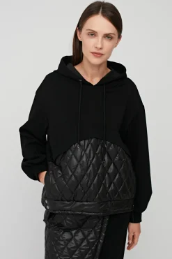 Pikowana bluza z kapturem