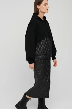 Pikowana bluza z kapturem