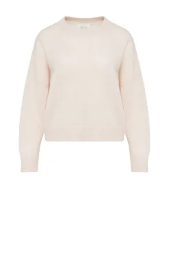 Różowy sweter z mieszanki wełny alpaki