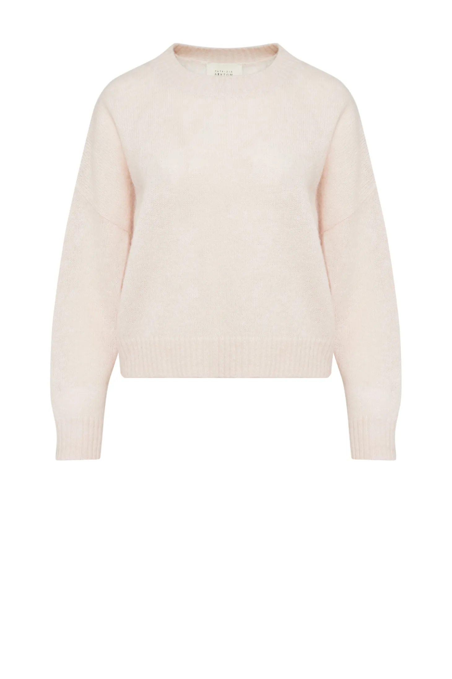 Różowy sweter z mieszanki wełny alpaki