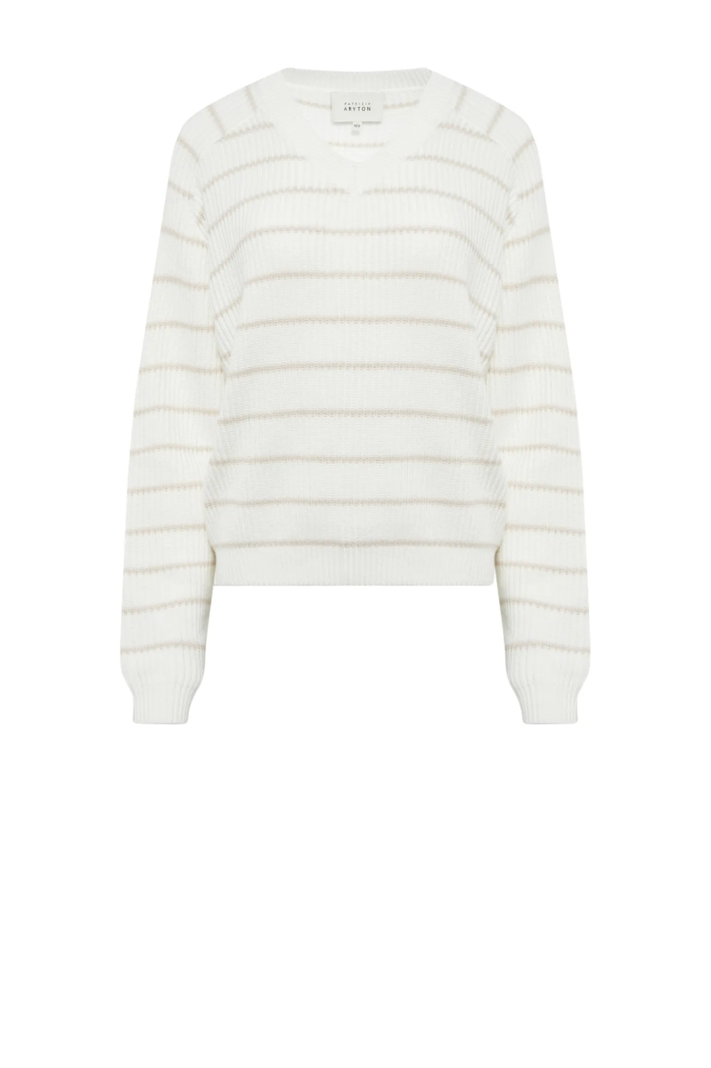 Sweter z jedwabiem w paski