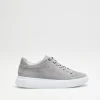 Szare sneakersy z zamszowej skóry